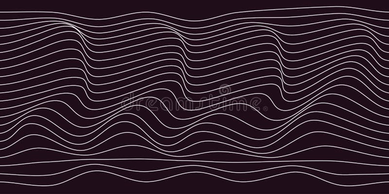 Wavy modern 3d abstract geometric background. Optical art or optical illusion. Colorful vector pattern. vector illustration
