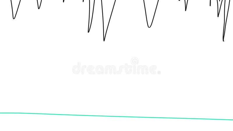 Wavy noise consisting of lines flashes from above. vector illustration