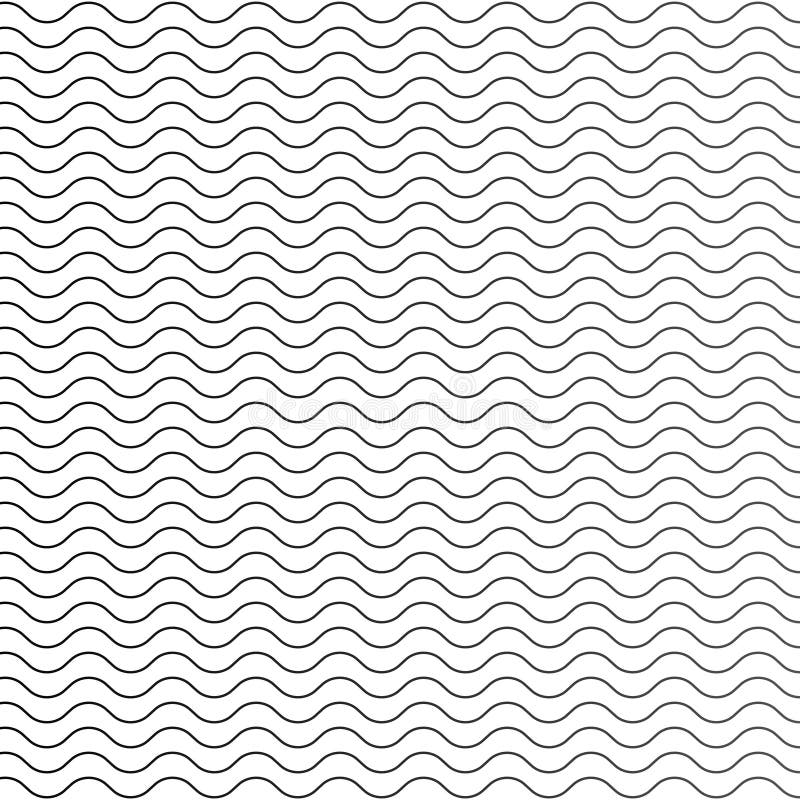 Wavy pattern seamless thin lines waves texture background royalty free illustration