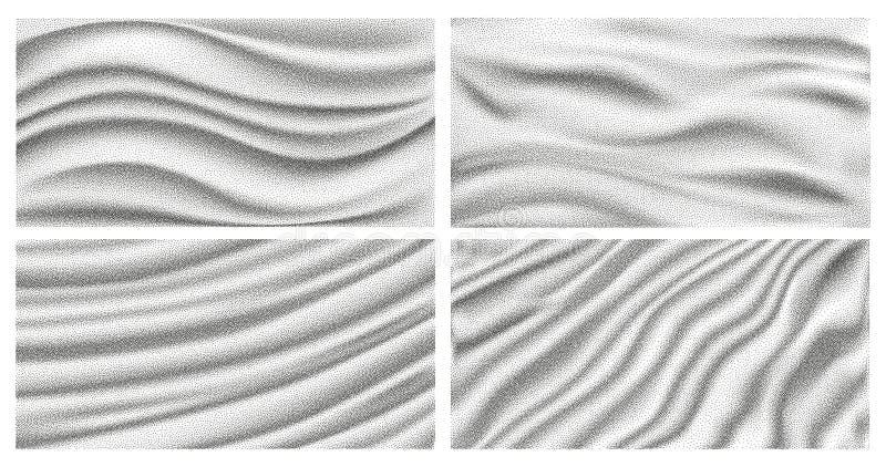 Grain wavy sand texture , powder dots surface stock illustration
