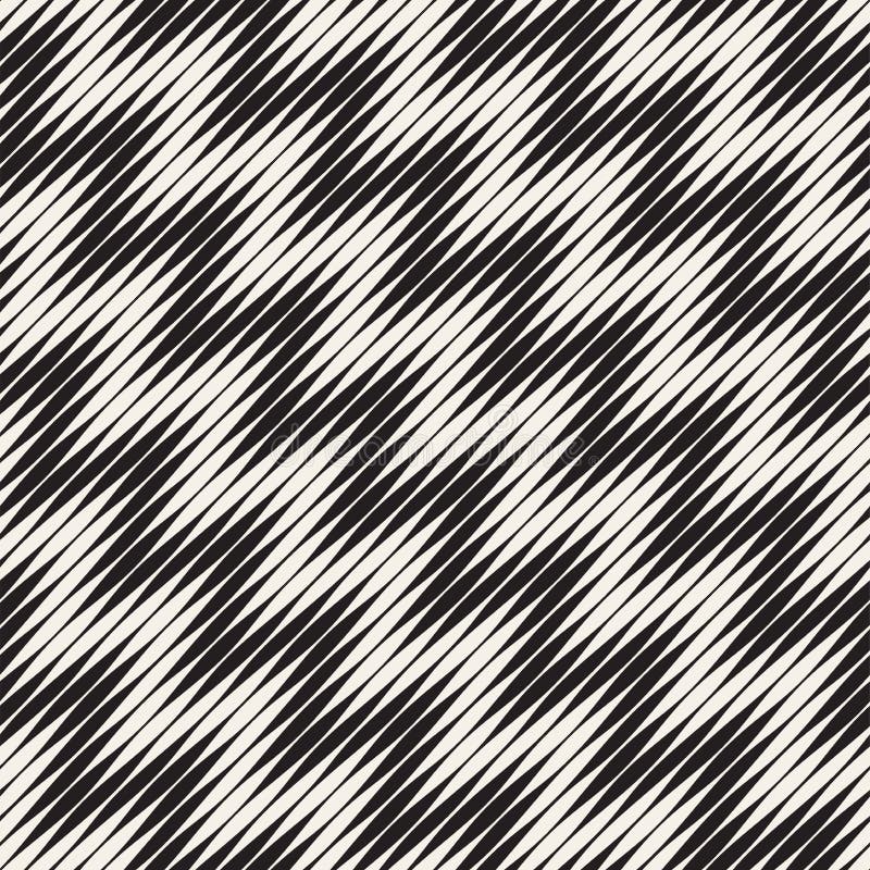 Wavy Stripes Seamless Pattern. Retro Wavy Engraving Texture. Geometric