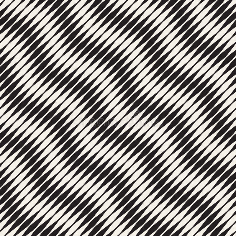 Wavy Stripes Vector Seamless Pattern. Retro Wavy Engraving Texture
