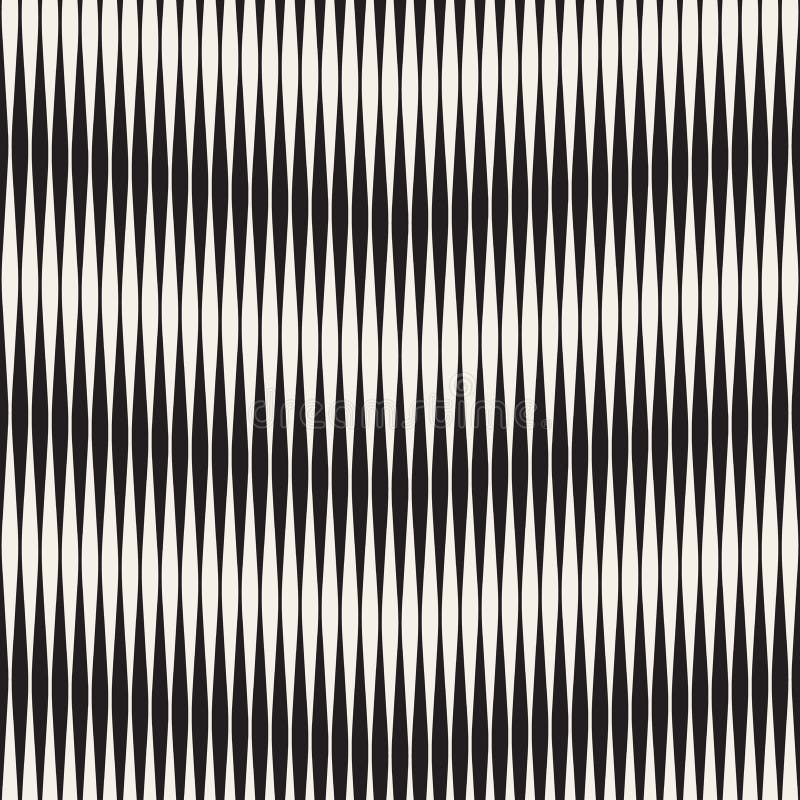 Wavy Stripes Vector Seamless Pattern. Retro Wavy Engraving Texture