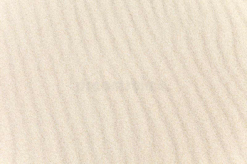 The wavy texture of the sand on the beach. The background image. Top view