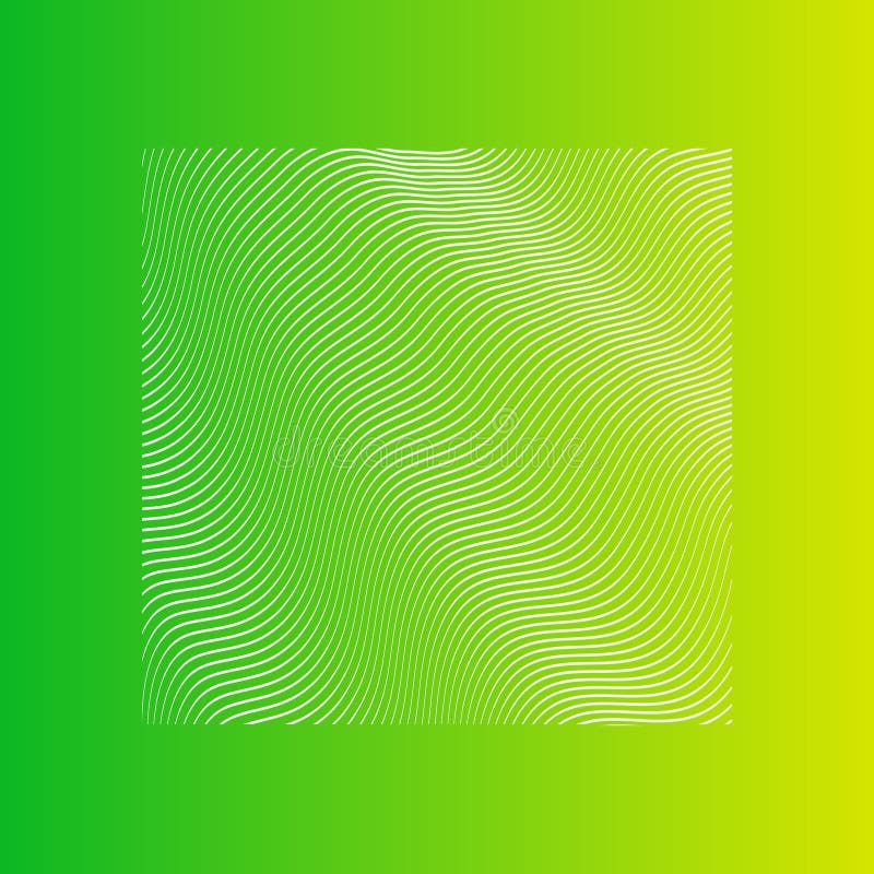 Wavy White Lines on Green Background. Vector Illustration. Stock Vector Illustration of green