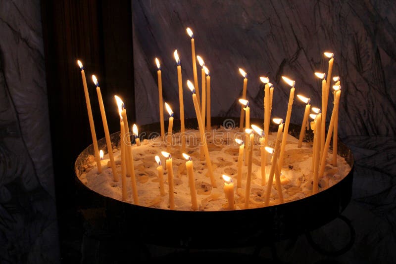 Candle lights in Saint Pauls Cathedral, Melbourne, Australia