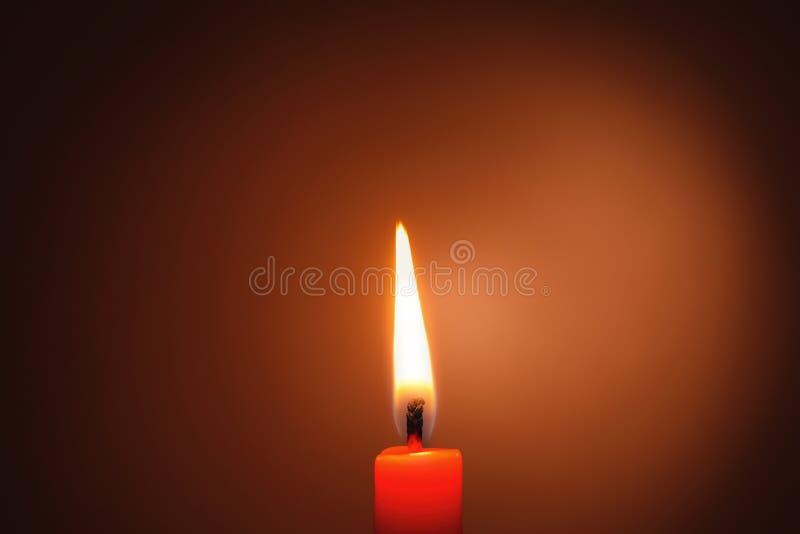 Wax Candle Burning in Darkness Stock Photo Image of christmas