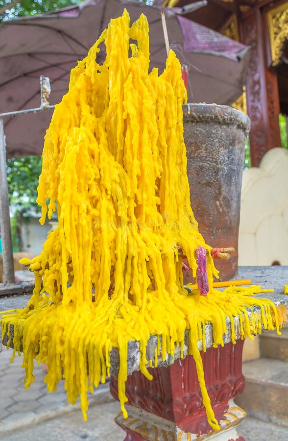 Wax of the Candle Melted on Brick Stock Photo Image of light, burning