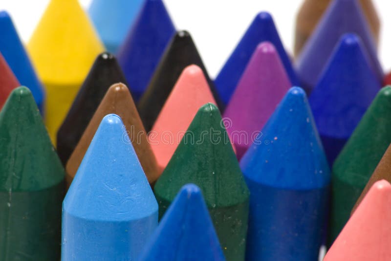 Wax crayons stock image. Image of pencils, violet, blue 8156629