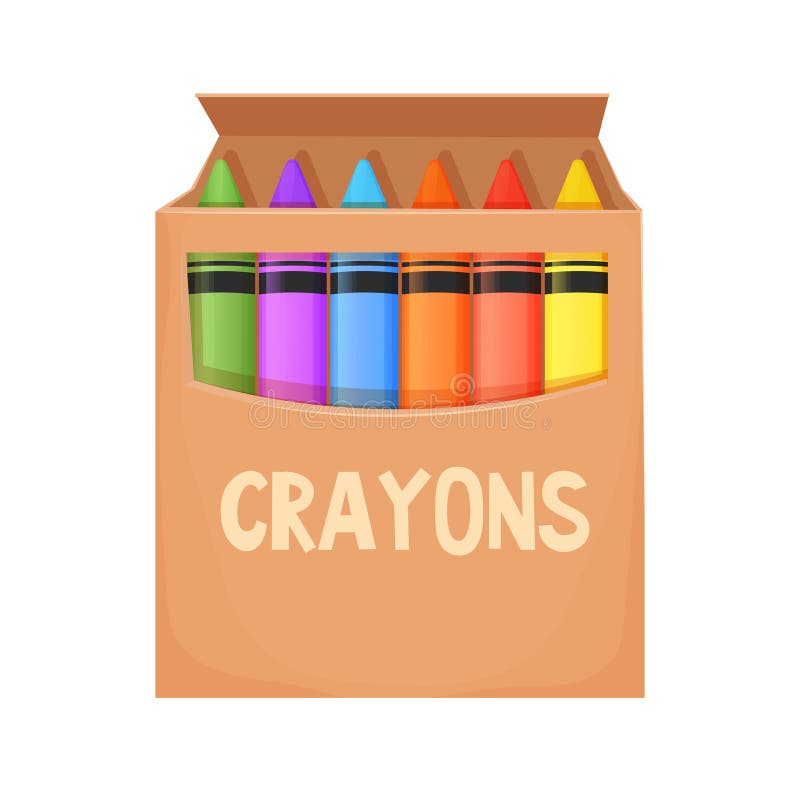 Okay pink crayons in cartoon school bag Royalty Free Vector