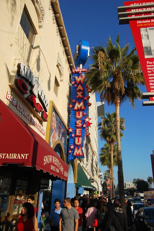 Wax Museum in Hollywood Walk of Fame, Los Angeles, California, USA.