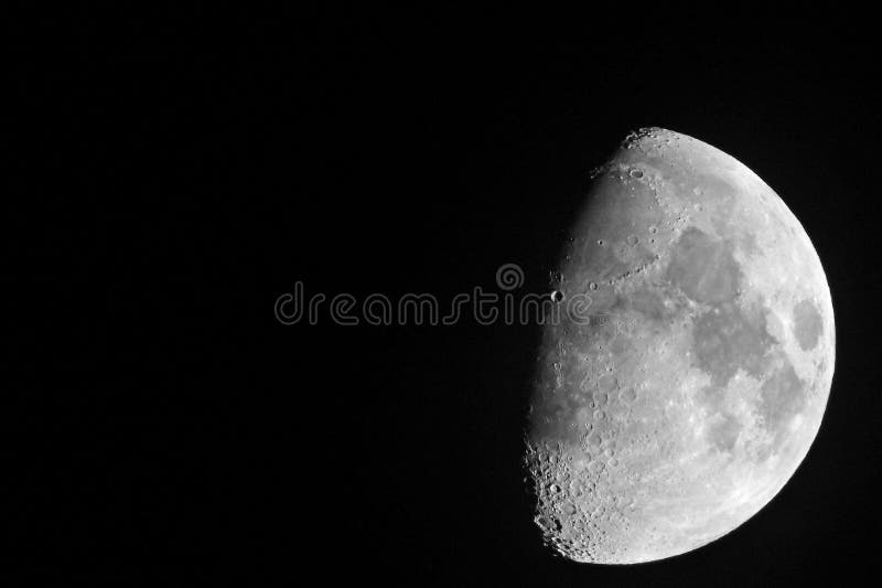 Waxing Gibbous Moon in June background stock photo