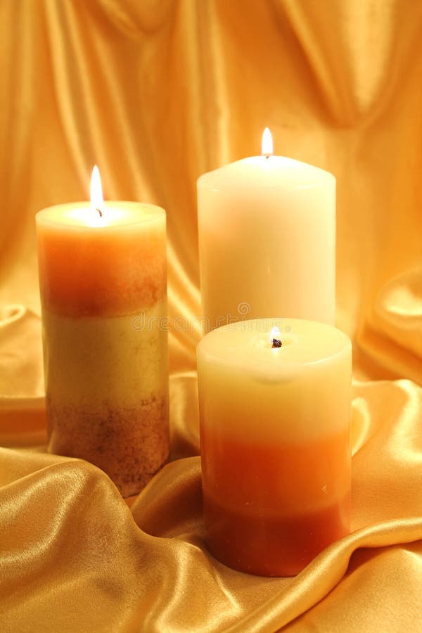 Waxing Gold Candles stock image. Image of ripples, candles 29370847