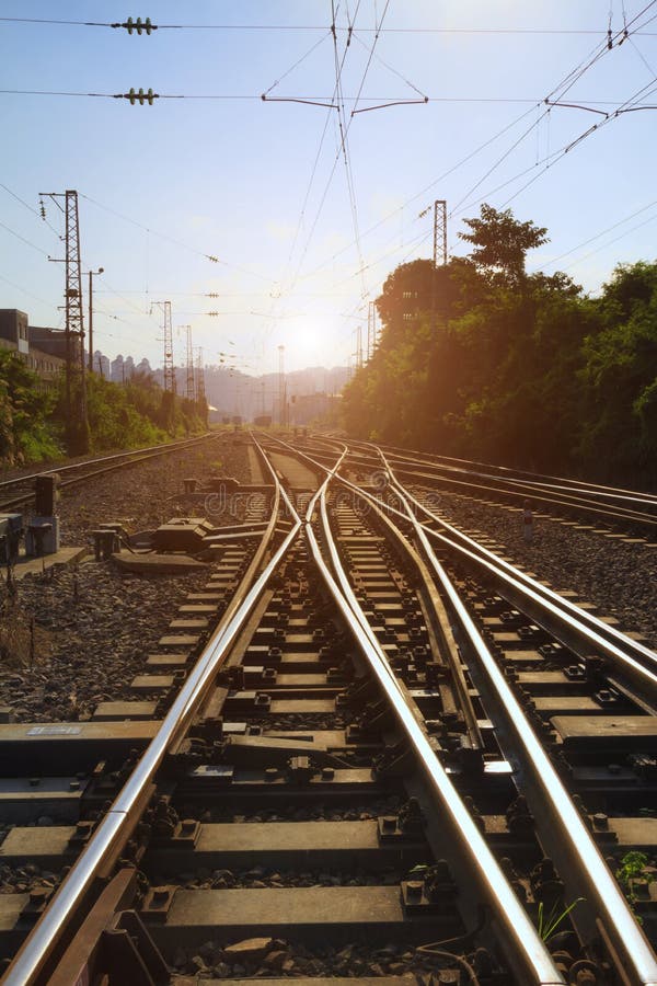 The way forward railway royalty free stock images