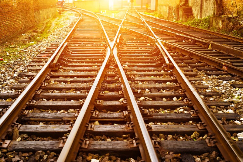 The way forward railway royalty free stock image