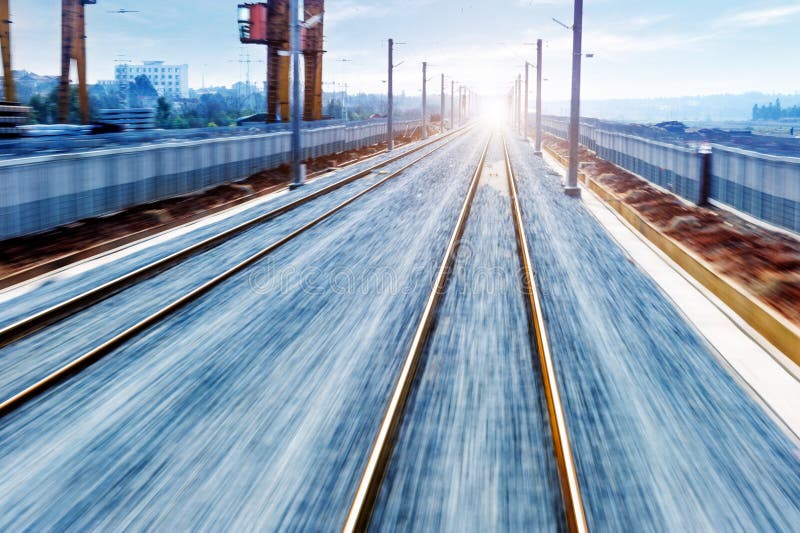 The way forward railway royalty free stock images