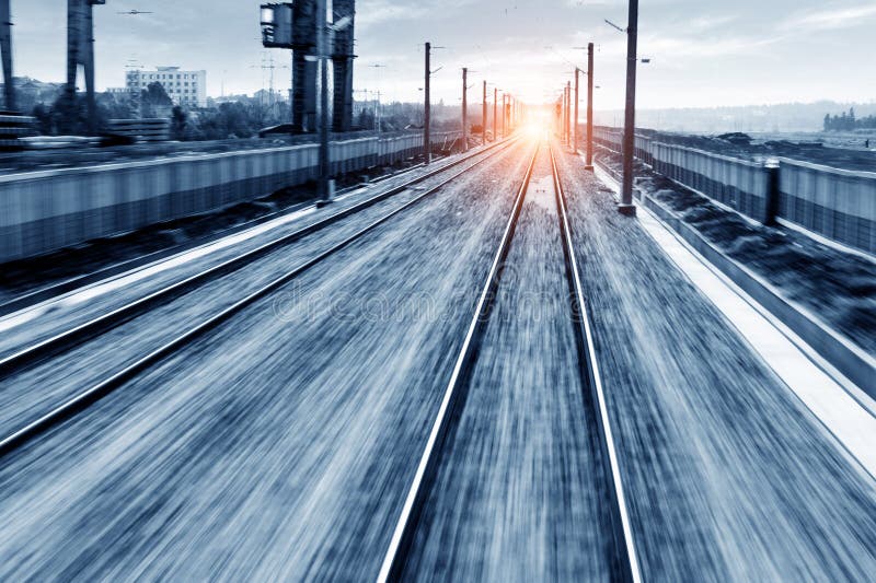 The way forward railway royalty free stock image