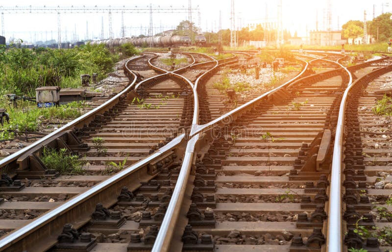 The way forward railway royalty free stock images