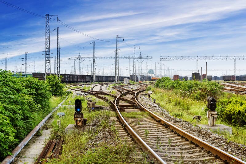 The way forward railway royalty free stock photos