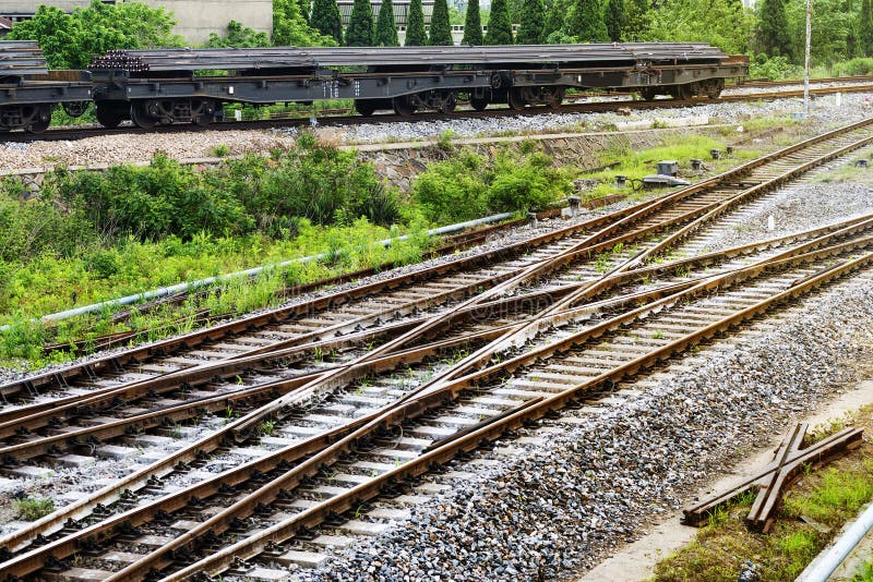 The way forward railway stock photo