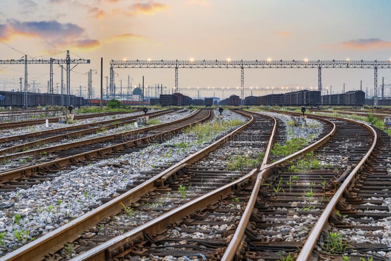 The way forward railway stock photo