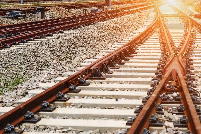 The way forward railway royalty free stock images