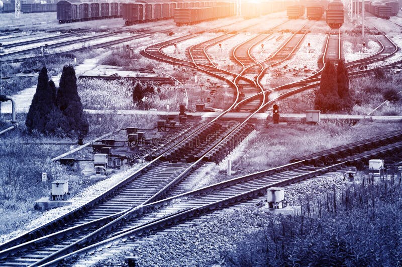 The way forward railway royalty free stock images
