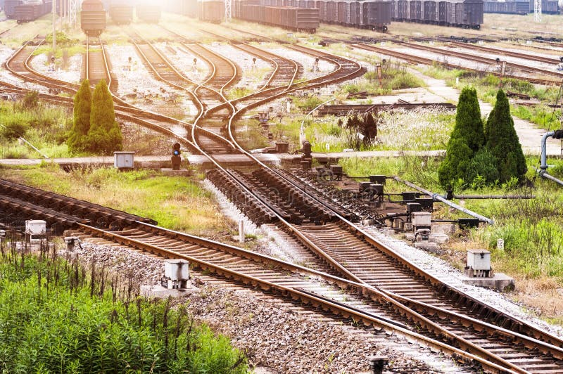 The way forward railway stock photo