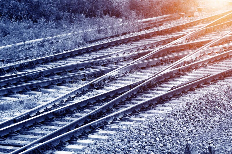 The way forward railway royalty free stock photo