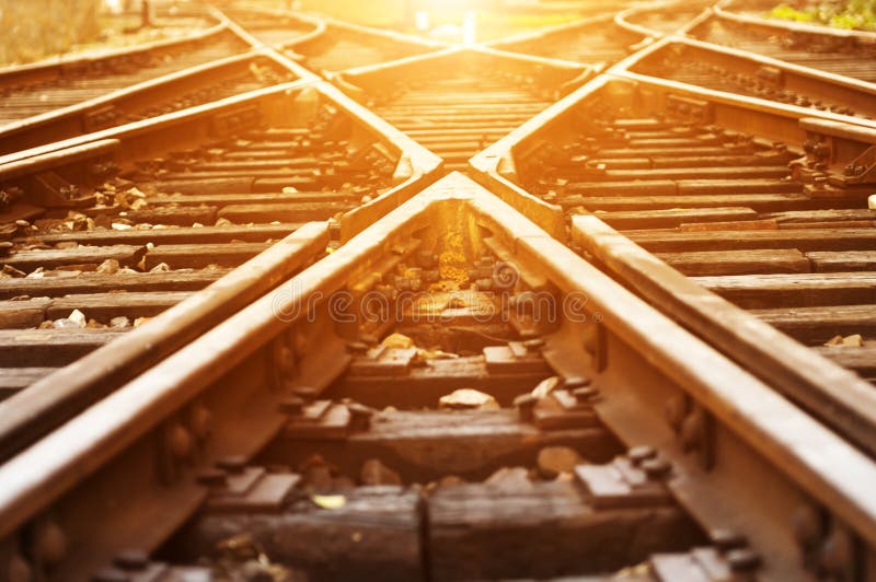 The way forward railway royalty free stock images