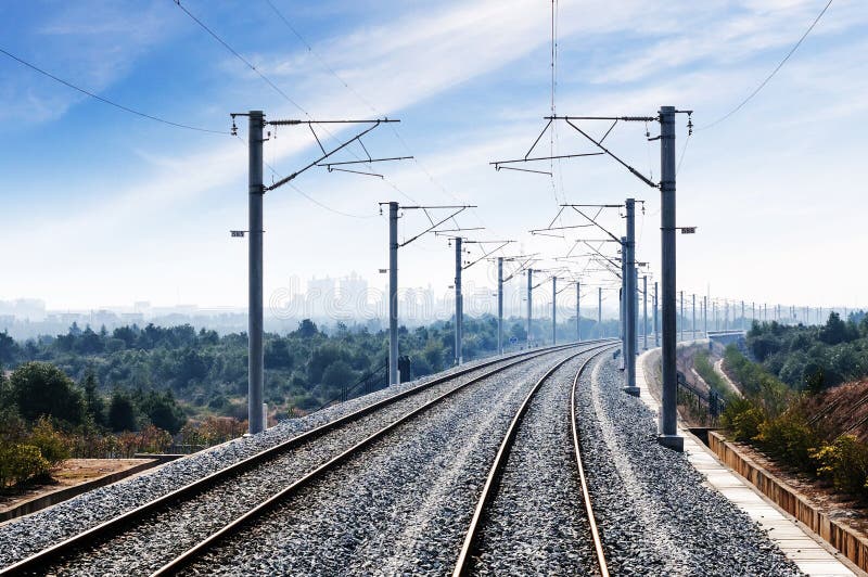 The way forward railway royalty free stock photos