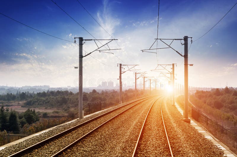 The way forward railway in the China royalty free stock photos