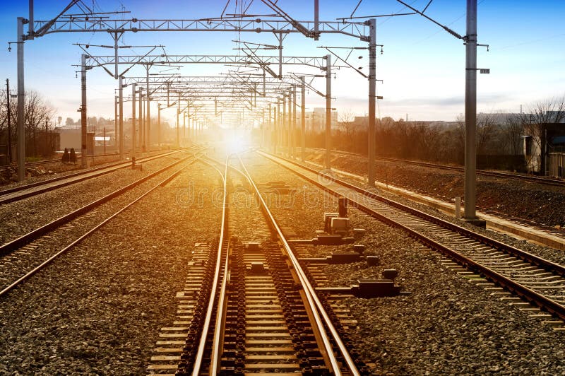 The way forward railway in the China stock image