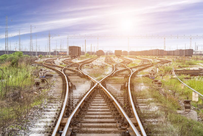 The way forward railway in the China stock photo