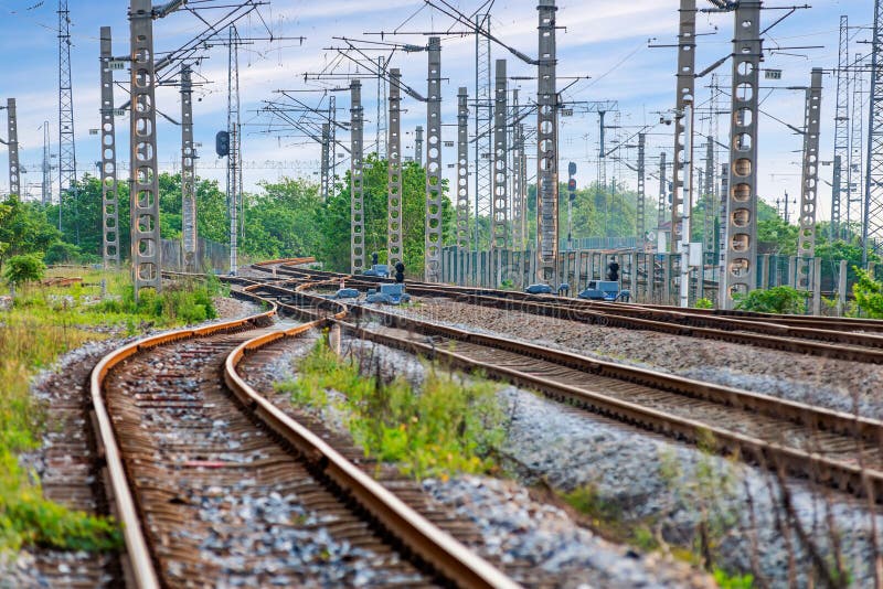 The way forward railway in the China stock image