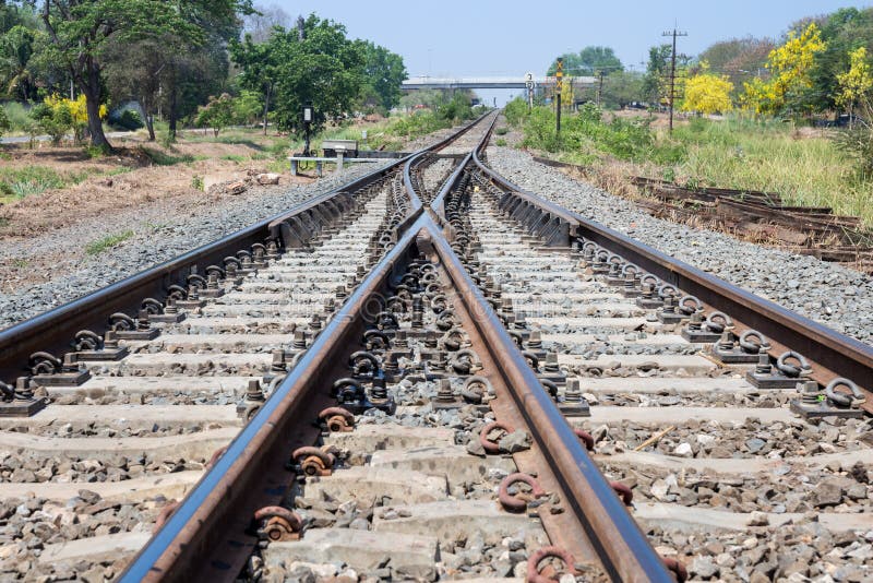 The way forward railway royalty free stock images