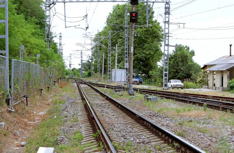 The way forward railway royalty free stock photo