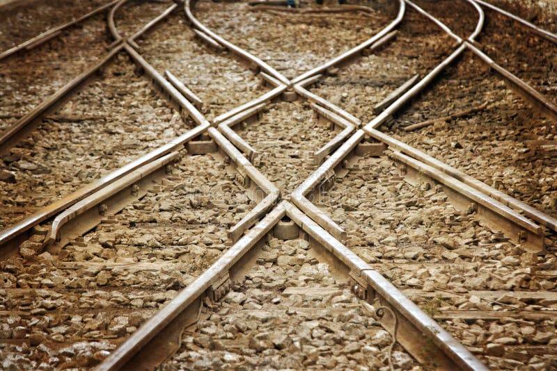 The way forward railway royalty free stock images