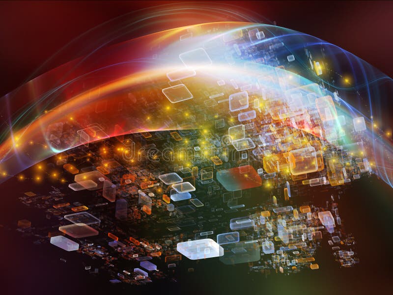 Way of Fractal Realms stock illustration