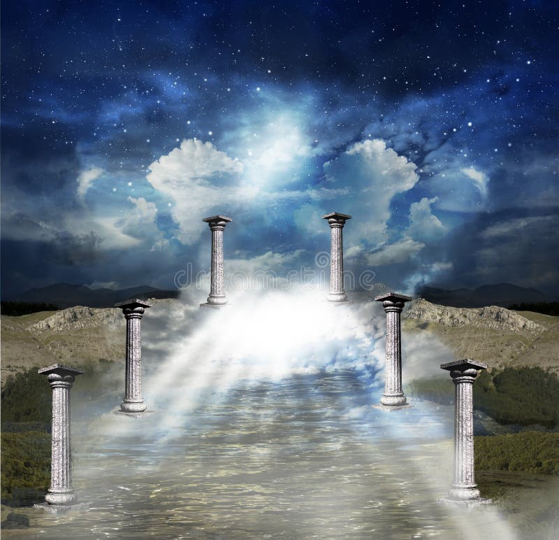 Way to sky stock illustration