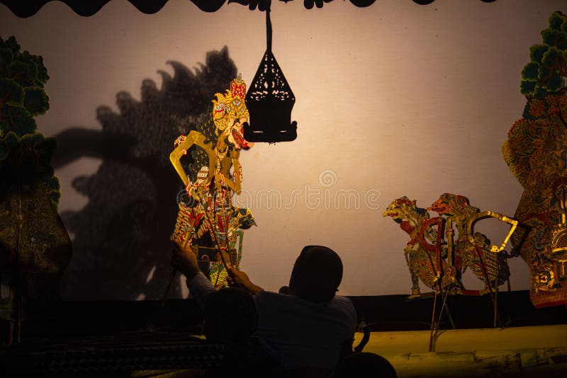 Wayang Kulit or Shadow Puppets from Java, Indonesia Puppet Show by
