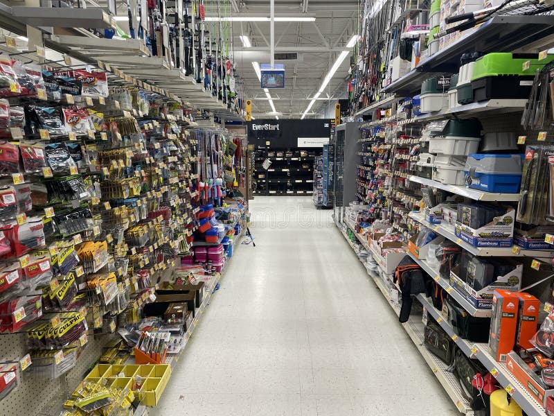 Walmart Supercenter Store Bait and Tackle Fishing Section Editorial Stock  Image - Image of consumerism, sale: 279255034