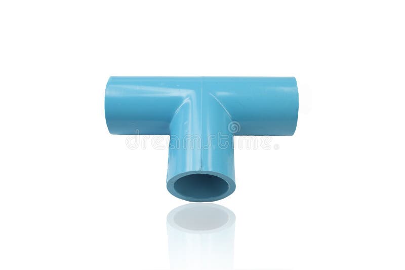 3 Ways Blue Pvc Pipe Connection White Stock Photos Free & Royalty