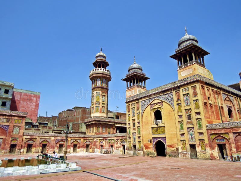 Wazir Khan Masjid, Lahore, Paquistán foto de archivo Wazir Khan Masjid, Lahore, Paquistán foto de archivo