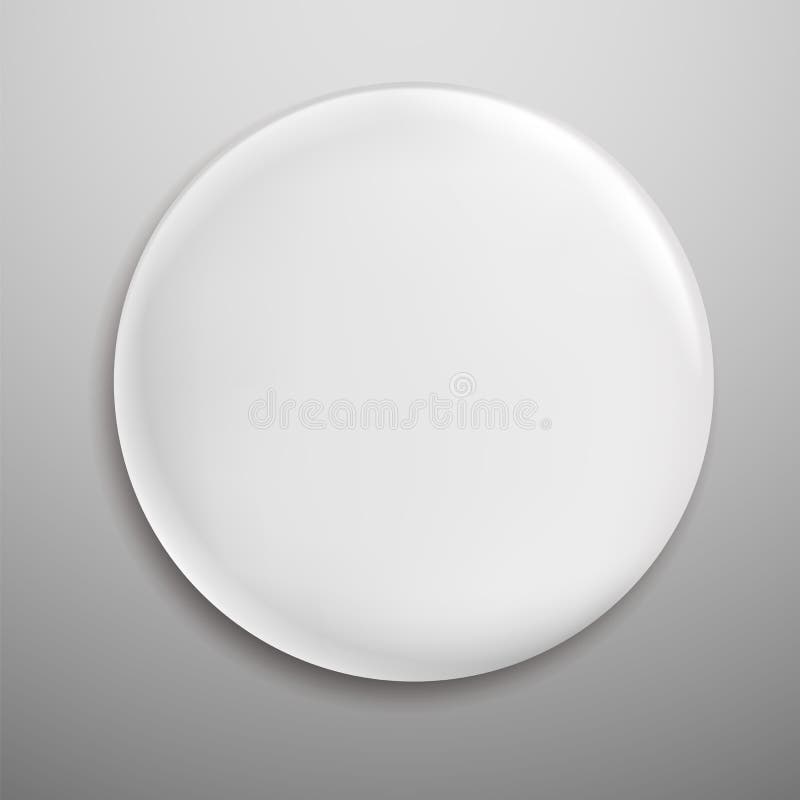 Wałkowa odznaka Biała pusta round metalu guzika okręgu etykietka lub pustej broszki wektorowy realistyczny mockup ilustracja wektor Wałkowa odznaka Biała pusta round metalu guzika okręgu etykietka lub pustej broszki wektorowy realistyczny mockup ilustracja wektor
