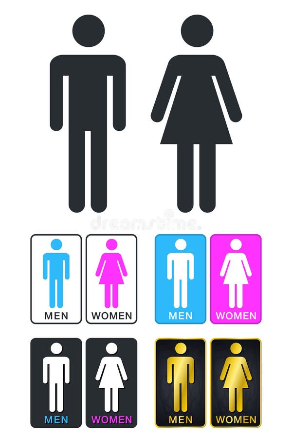 WC znak dla toalety Toaletowe drzwi talerza ikony Mężczyzna Vec i kobiety ilustracja wektor WC znak dla toalety Toaletowe drzwi talerza ikony Mężczyzna Vec i kobiety ilustracja wektor