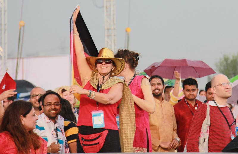 WCF на людях Дели 11-ое-13 марта 2016 счастливых стоковая фотография WCF на людях Дели 11-ое-13 марта 2016 счастливых стоковая фотография
