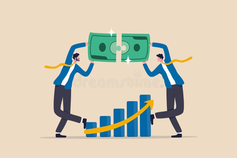 Wealth management, financial professional consultant solve money problem, planning and strategy for success investment vector illustration