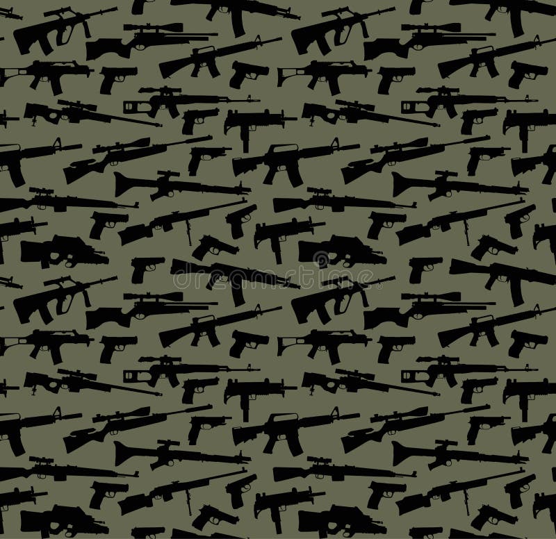 Weapon seamless background vector illustration