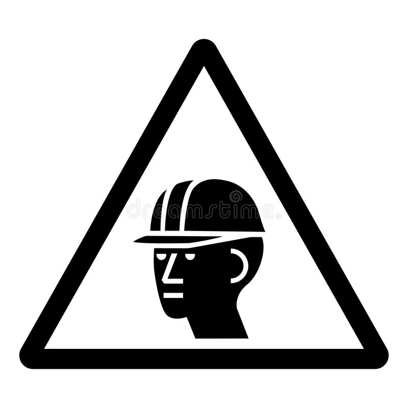 Wear Hard Hat and Eye Protection Symbol Sign ,Vector Illustration, Isolate on White Background